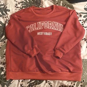 shien sweatshirt/ red -california west coast writing/ size 0XL